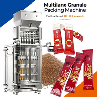 Multi Line Sachet Sugar Packing Machine Automatic 10 Lane 5g Brown Sugar Ginger Tea Sachet Stick Sachet Packing Machine