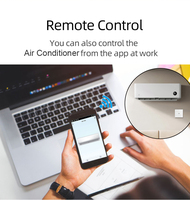 Interruptor Inteligente Tuya para Aire Acondicionado, 40A, WiFi, Táctil, Cristal Templado, Compatible con Alexa, Control Remoto