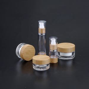 Bomba de plástico sin aire prensada, botella de Material <span class=keywords><strong>As</strong></span> y bambú con 15ml30ml50ml80m100mll - Product Image 3