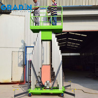 Offre Spéciale Échelle électrique pour travaux aériens Plate-forme élévatrice Platform12-16m trois mâts en alliage d'aluminium pour travaux aériens