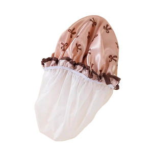 Double bonnet de douche pour femme en EVA imperméable, résistant à l'huile et à la fumée, serviette pour cheveux, utilisation bain et cuisine, bonnet de séchage rapide - Product Image 5