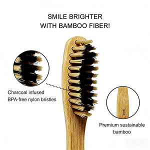<span class=keywords><strong>Brosse</strong></span> à dents en charbon de bois biodégradable certifiée CE, OEM pour adultes, poils souples, moyens <span class=keywords><strong>ou</strong></span> durs - Product Image 2