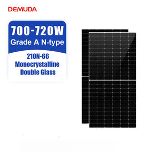 Panneaux solaires monocristallins bifaciaux demi-cellules DEMUDA 700W 720 Watts 455 Us Stock Power Cut 710W 715W 705W 720W - Product Image 1