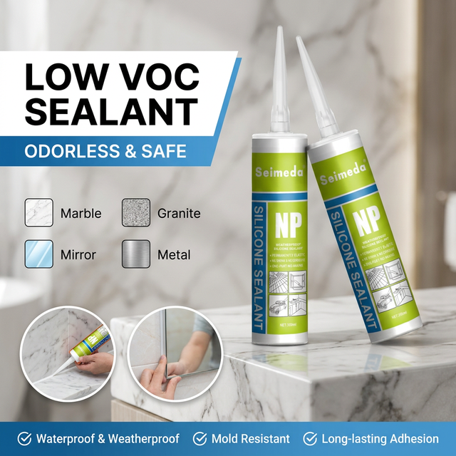 Low VOC Neutral Silicone Sealant Odorless Construction Adhesive for Marble Granite Mirror and Metal Building Joint Sealing