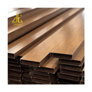 <span class=keywords><strong>Tube</strong></span> rectangulaire en <span class=keywords><strong>aluminium</strong></span> à motif bois pour le marché australien 40*120 |   Profil extérieur haute résistance - Product Image 1