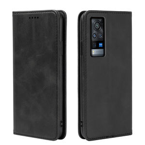 Envío rápido Vivo impermeable X60 Pro piel de becerro Color sólido cuero magnético billetera fundas para teléfonos móviles - Product Image 5