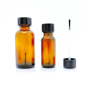 Chai thủy tinh 15ml 30ml 60ml 1oz rõ ràng hổ phách màu xanh lá cây rỗng lỏng sơn móng tay chai thủy tinh với bàn chải Applicator cap - Product Image 6