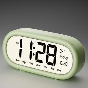 Reloj <span class=keywords><strong>Despertador</strong></span> para Dormitorio de Estudiantes y Niños con Termómetro, Multifuncional, Pantalla LCD, Luz Nocturna de Escritorio, Funciona con Batería - Product Image 2