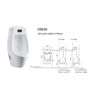 Diseño moderno Sensor automático Válvula de descarga de inducción <span class=keywords><strong>Urinario</strong></span> portátil montado en la pared para hombres adultos para uso en el <span class=keywords><strong>baño</strong></span> - Product Image 2
