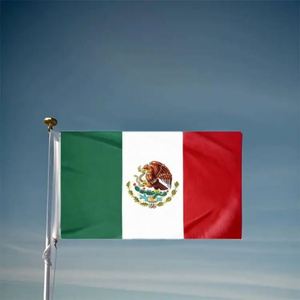 Drapeau national du Mexique en polyester, taille personnalisée 3x5 pieds (90x150cm), Banderas de Mexique - Product Image 5