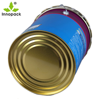 Cubo de acero de 5 galones con tapa de enchufe de metal impresa a todo color, lata de grado alimenticio para almacenamiento de alimentos con pintura al agua