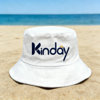 Topi Bucket Bordir Pohon Palem Sunset Pantai Retro, Katun Bernapas, Unisex, Kasual, Dapat Disesuaikan, Untuk Aktivitas Luar Ruangan, Memancing, Hiking, Custom