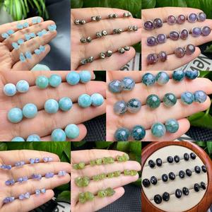 Boucles d'oreilles en cristal naturel en gros, argent 925, larimar, <span class=keywords><strong>malachite</strong></span>, quartz <span class=keywords><strong>de</strong></span> guérison, artisanat gratuit pour <span class=keywords><strong>la</strong></span> décoration - Product Image 5