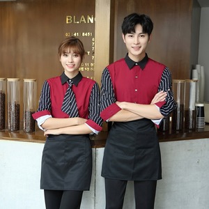 Uniformes <span class=keywords><strong>de</strong></span> travail personnalisés Chemises à manches longues pour hôteliers Vêtements <span class=keywords><strong>de</strong></span> travail pour les employés des restaurants et des cafés Vente en gros - Product Image 3