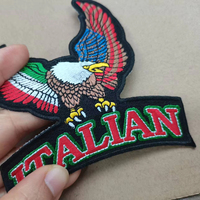 Logo personnalisé étiquette de vêtement brodé patchs de vêtements auto-adhésif Applique fer sur 3D dessin animé Designer patch de broderie