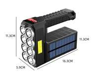 Lampe de poche rechargeable à DEL Projecteur solaire à main longue durée Grande lampe de poche Projecteur