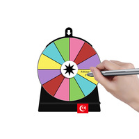 Roue de prix effaçable à sec de couleur Roue rotative colorée Fortune Roulette modifiable Jeu à boire pour adultes pour les supermarchés de classe