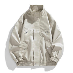 <span class=keywords><strong>Blouson</strong></span> de moto en similicuir pour homme, nouvelle collection, style motard de course, en cuir PU pour jeunes hommes, fournisseur OEM de vêtements d'extérieur - Product Image 5