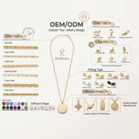 Nouveauté Ruikoo, chaîne de collier tendance en acier inoxydable ovale à maillons plats plaquée or 18 carats, fabrication de bijoux DIY pour hommes et femmes