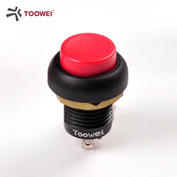 Mini interrupteur à bouton-poussoir momentané étanche de 12mm bleu blanc vert rouge jaune noir 3A 250V auto-réinitialisation