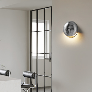 Italian Luxury Minimalist LED Wall <b>Lamp</b> Acrylic Lampshade High-End Simple Bauhaus Style Night Light Iron PC Body for Bedroom - Product Image 1