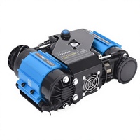 Pompe à air portable en métal à double cylindre 12V DC pour véhicules tout-terrain 4x4 avec affichage numérique LED certifiée CE pour gonflage de pneus et camping