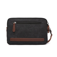 Langsung dari pabrik kustom pria multi-fungsi dompet panjang tas tangan dengan kompartemen koin & saku ponsel