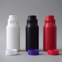 Bouteille en PEHD opaque pour l'agriculture, avec bouchon nervuré et col fileté, conteneur cylindrique pour engrais liquide – Vente en gros