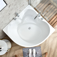 Baignoire triangulaire autoportante de style japonais de 0.8 à 1m de profondeur pour adultes, siège de bain moderne pour petite maison, vente en gros pour salles de bain modernes