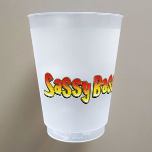 Gobelets en plastique transparent givré personnalisés en gros, 8oz-20oz, sans BPA, en PP, pour événements, avec logo, pour fêtes et mariages - Product Image 3