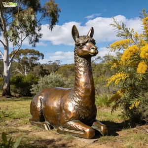 Estatua <span class=keywords><strong>de</strong></span> Alpaca <span class=keywords><strong>de</strong></span> Bronce <span class=keywords><strong>de</strong></span> Tamaño Real para Jardín, Escultura <span class=keywords><strong>de</strong></span> Llama Grande para Patio, Decoración <span class=keywords><strong>de</strong></span> Jardín Hecha a Mano en Bronce Fundido - Product Image 3
