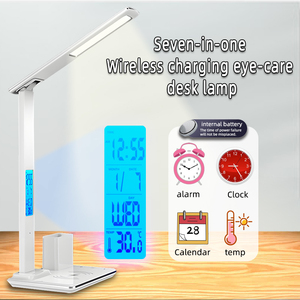 Innovative Multifunctional LED Desk <b>Lamp</b>: Touch, Calendar,15W Wireless <b>Charging</b>, Transparent Design-A Must-Have for Smart Living - Product Image 4