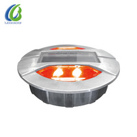 Borne de signalisation routière et marqueur en aluminium solaires synchronisés par GPS, avec réflecteur prismatique haute intensité et protection IP68 pour autoroute
