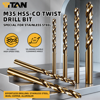 Foret hélicoïdal à tige droite M35 HSS-Co, diamètre de coupe 3,8-4,2 mm, longueur standard, spécial pour le perçage de l'acier inoxydable