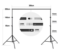 Équipement de studio photo, support de fond 2*3m, ensemble de fond de photographie, boîte à lumière, parapluie, kit d'éclairage avec livraison rapide