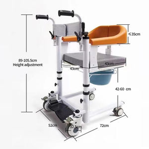 Kursi Transfer pasien elektrik, dengan roda alat bantu mobilitas dapat diatur untuk penggunaan lansia, rumah, perawatan - Product Image 3