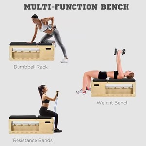 Panca con manubrio in legno regolabile e dispositivo di assistenza per la casa per il Fitness per gli uomini e le donne volano con sedia da Pess - Product Image 5