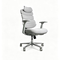Chaise de bureau ergonomique avec dossier segmenté, entièrement inclinable pour les pauses, repose-pieds rétractable, convient pour le bureau à domicile, Liberno