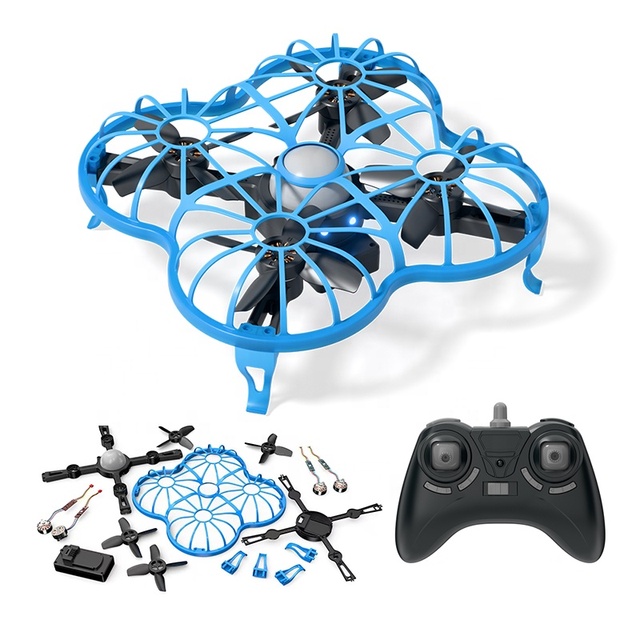 School Educational 2.4GHz DIY Assembly Brushless Remote Control Drone Toys Mini RC UFO Drone Kit With Cool Lights