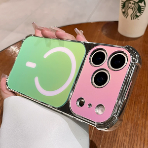 เคสโทรศัพท์เคลือบเลเซอร์เปลี่ยนสีได้หลายสีแบบแม่เหล็ก รุ่นใหม่ล่าสุด สำหรับ iPhone 12 13 17 Pro Max ป้องกันการกระแทก - Product Image 5