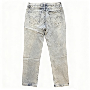 Jeans pour femmes bleu clair taille haute Denim respirant Coupe droite Taille mi-haute Style décontracté Longueur longue pour toutes les saisons - Product Image 4