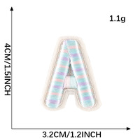 26 Parches de Tela Bordados con Letras Inglesas, Parches de Tela y Parches de Alfabeto Bordados