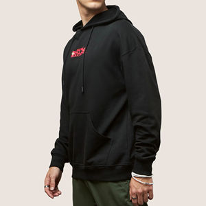 Vente en gros de sweat à capuche pour hommes 100% polyester 2025 imprimé à manches longues, sweat à capuche en coton mélangé imprimé surdimensionné pour hommes - Product Image 3