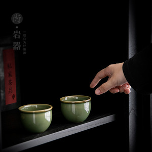 Yue Kiln Celadon Teacup Bamboo Green Glaze Personal <b>Tea</b> Cup Large Master Cup <b>For</b> Pu'er <b>Tea</b> - Product Image 4