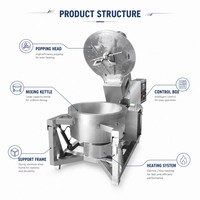 Machine à Popcorn Industrielle Commerciale Électrique Automatique à Gaz pour Caramel