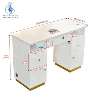 <span class=keywords><strong>Mesa</strong></span> <span class=keywords><strong>de</strong></span> Manicura <span class=keywords><strong>de</strong></span> Lujo con un Solo Espacio <span class=keywords><strong>de</strong></span> Almacenamiento, <span class=keywords><strong>Mesa</strong></span> <span class=keywords><strong>de</strong></span> Salón para Uñas con Muchos Cajones - Product Image 6