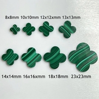Pierre naturelle en agate, œil de tigre, malachite, trèfle à quatre feuilles, 13x13x2mm, vente en gros à Dubaï, pour la fabrication de bijoux