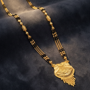 Wholesale 24K Micro Gold Long Mangalsutra For Married Women, Indian <b>Wedding</b> Long Mangalsutra, Daily Wear Gold Finish Mangalsutra - Product Image 5