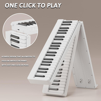 KERID Foldable Piano Keyboard Electronic Folding Piano MIDI Bluetooth Musical Instrument Portable 88 Keys Digital Folding Piano