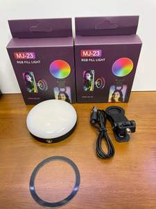 MJ-23 <span class=keywords><strong>MJ23</strong></span> Lampe de remplissage RGB, panneau lumineux, clip pour téléphone portable, lampe LED colorée, lampe de remplissage pour téléphone portable avec batterie - Product Image 3